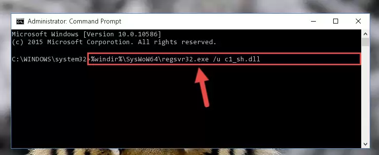 Reregistering the C1_sh.dll file in the system