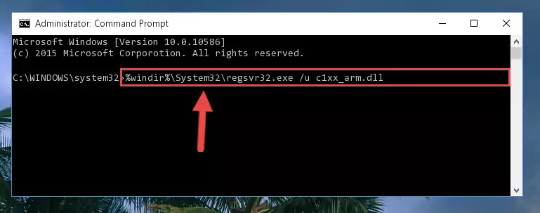 Creating a new registry for the C1xx_arm.dll file in the Windows Registry Editor