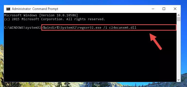 Deleting the damaged registry of the C24xcanxmt.dll