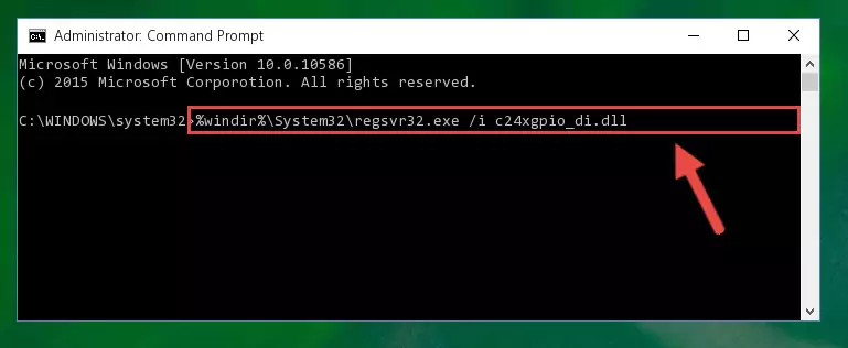 Uninstalling the C24xgpio_di.dll file from the system registry