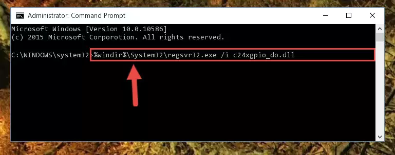 Uninstalling the C24xgpio_do.dll file from the system registry