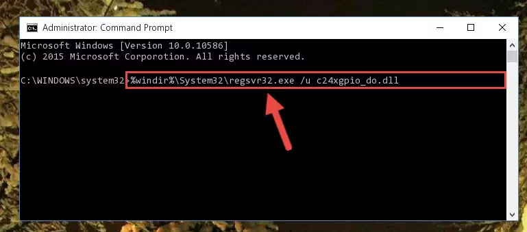 Creating a new registry for the C24xgpio_do.dll file in the Windows Registry Editor