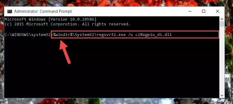 Creating a new registry for the C28xgpio_di.dll file
