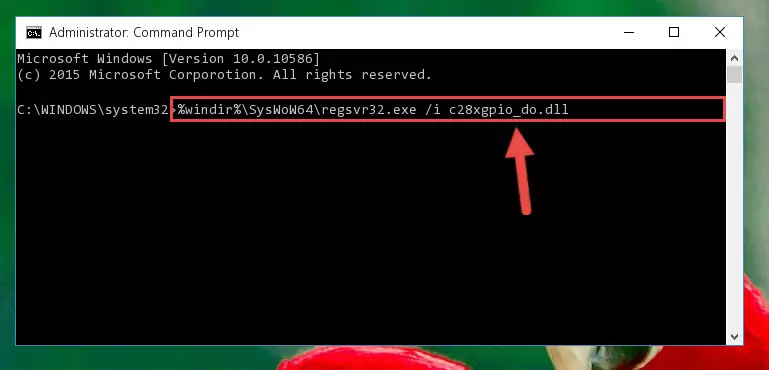 Deleting the C28xgpio_do.dll file's problematic registry in the Windows Registry Editor