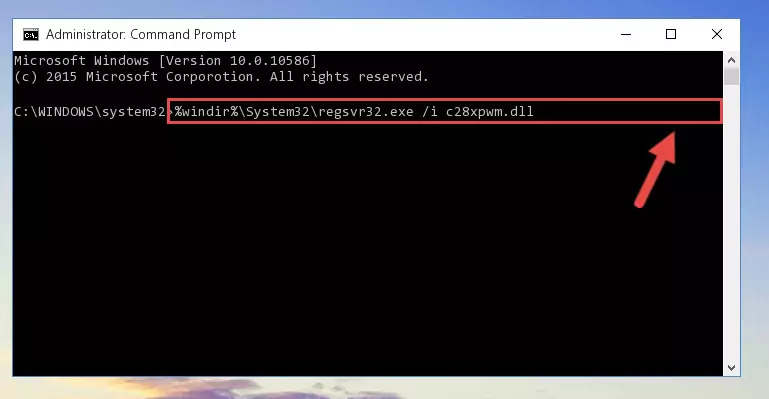 Cleaning the problematic registry of the C28xpwm.dll library from the Windows Registry Editor