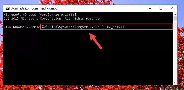 Uninstalling the C2_arm.dll file's broken registry from the Registry Editor (for 64 Bit)