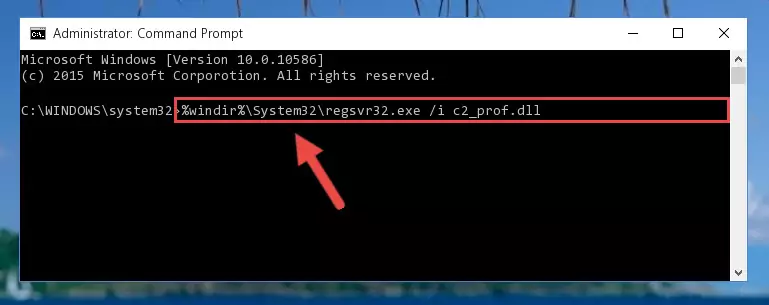Uninstalling the C2_prof.dll file from the system registry