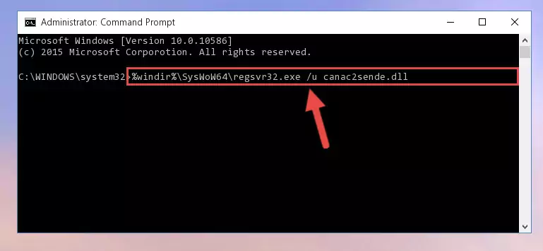 Creating a clean registry for the Canac2sende.dll library (for 64 Bit)