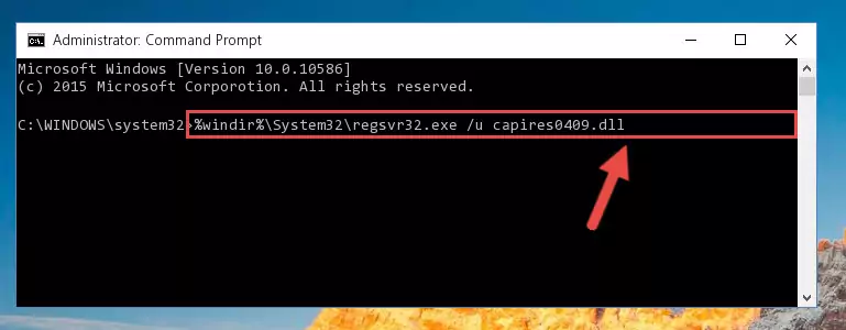 Creating a new registry for the Capires0409.dll file