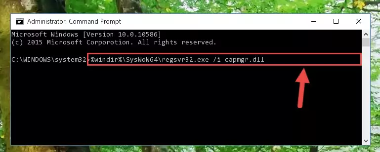 Uninstalling the broken registry of the Capmgr.dll library from the Windows Registry Editor (for 64 Bit)