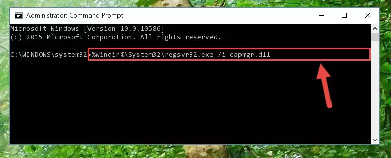 Deleting the damaged registry of the Capmgr.dll