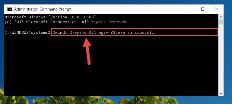 Uninstalling the Caps.dll library from the system registry