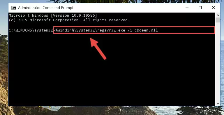 Cleaning the problematic registry of the Cbdeen.dll file from the Windows Registry Editor
