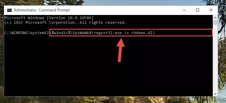 Reregistering the Cbdeen.dll file in the system (for 64 Bit)