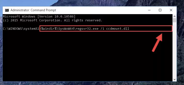 Deleting the damaged registry of the Ccdmount.dll