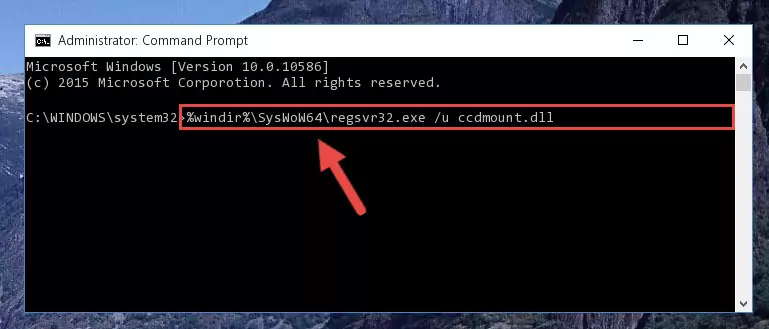 Reregistering the Ccdmount.dll library in the system