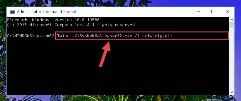 Uninstalling the broken registry of the Ccfwsetg.dll file from the Windows Registry Editor (for 64 Bit)