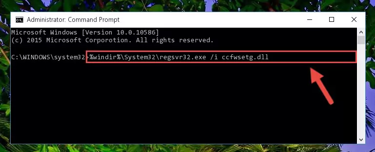 Deleting the Ccfwsetg.dll file's problematic registry in the Windows Registry Editor