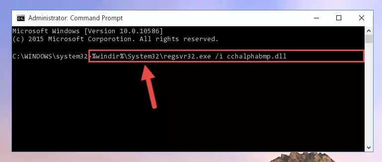 Deleting the Cchalphabmp.dll library's problematic registry in the Windows Registry Editor