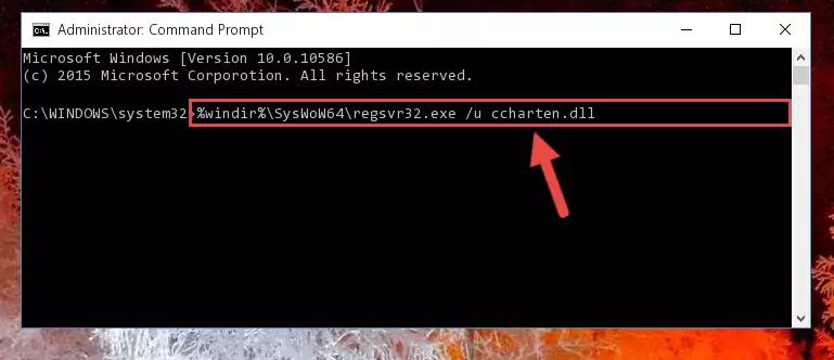 Reregistering the Ccharten.dll file in the system (for 64 Bit)
