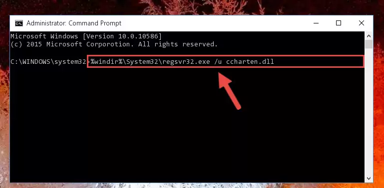 Reregistering the Ccharten.dll file in the system