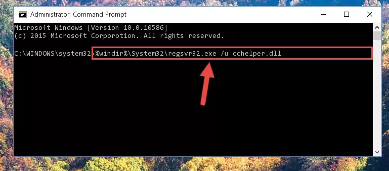 Creating a new registry for the Cchelper.dll library in the Windows Registry Editor