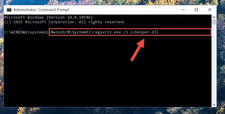 Cleaning the problematic registry of the Cchelper.dll library from the Windows Registry Editor