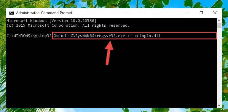 Uninstalling the Cclogin.dll library from the system registry