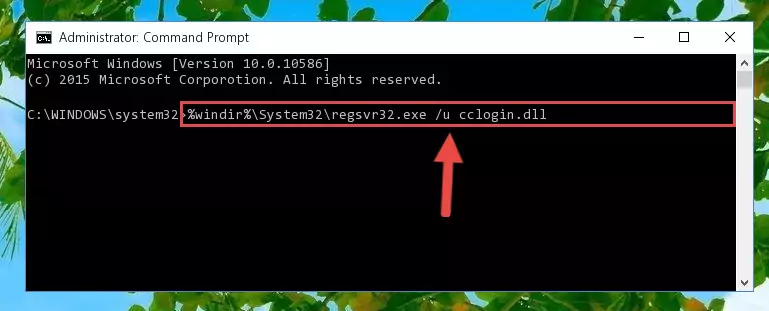 Extracting the Cclogin.dll library from the .zip file
