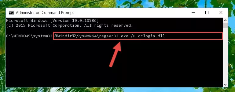 Creating a new registry for the Cclogin.dll library in the Windows Registry Editor