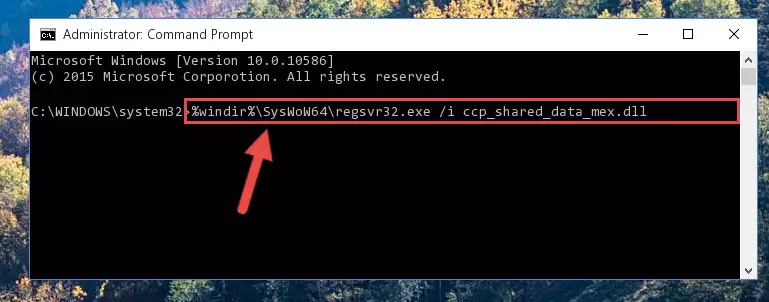 Uninstalling the Ccp_shared_data_mex.dll file from the system registry