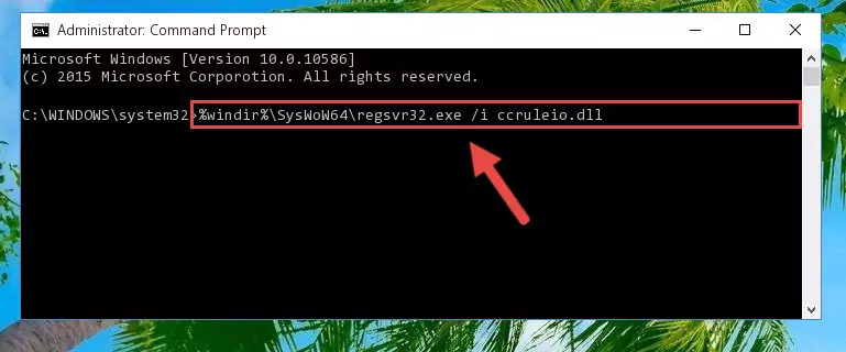 Deleting the damaged registry of the Ccruleio.dll