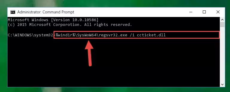 Deleting the Ccticket.dll file's problematic registry in the Windows Registry Editor