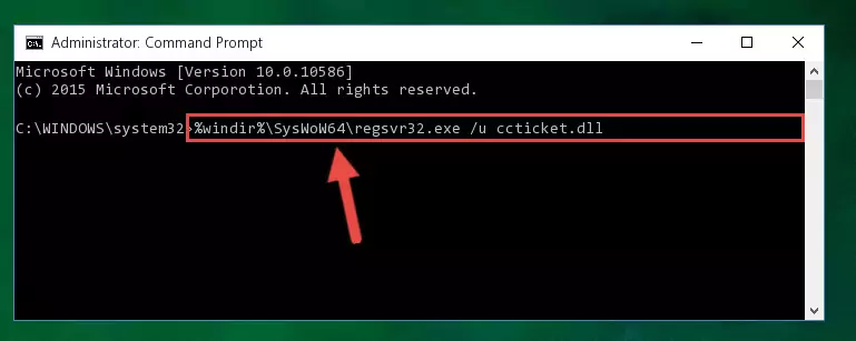 Creating a new registry for the Ccticket.dll file in the Windows Registry Editor