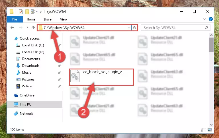 Extracting the Cd_block_iso_plugin_v1.0.1.dll library to the desktop