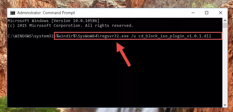Reregistering the Cd_block_iso_plugin_v1.0.1.dll library in the system (for 64 Bit)