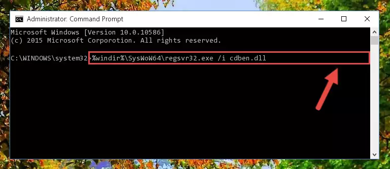 Deleting the Cdben.dll file's problematic registry in the Windows Registry Editor