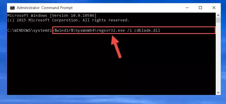 Deleting the Cdblade.dll file's problematic registry in the Windows Registry Editor