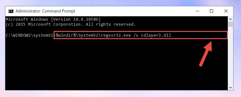 Reregistering the Cdlayer3.dll file in the system