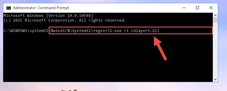 Deleting the Cdlayer3.dll file's problematic registry in the Windows Registry Editor