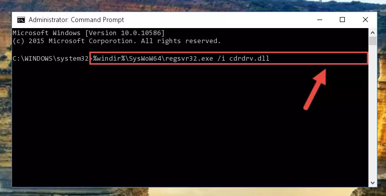 Uninstalling the broken registry of the Cdrdrv.dll library from the Windows Registry Editor (for 64 Bit)