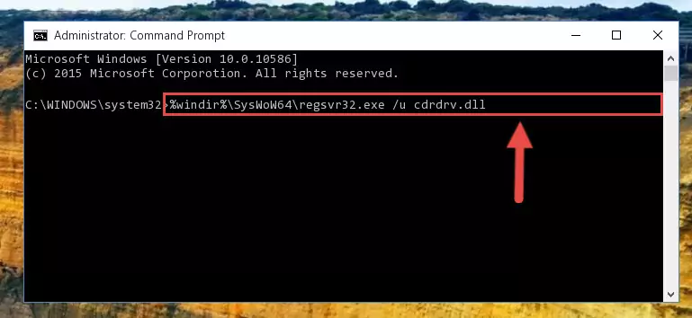 Reregistering the Cdrdrv.dll library in the system (for 64 Bit)