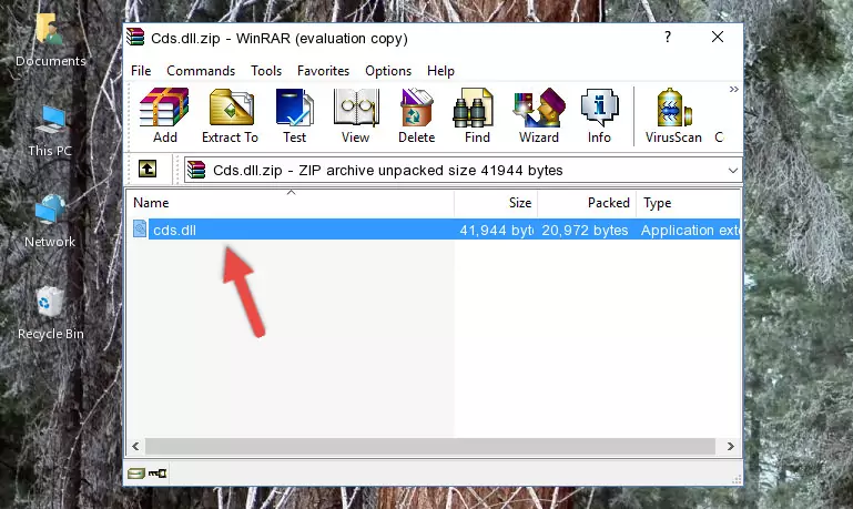 Copying the Cds.dll file into the software's file folder