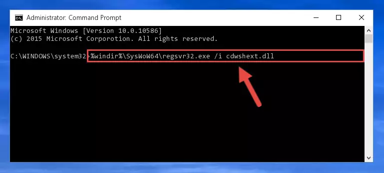 Uninstalling the Cdwshext.dll library's broken registry from the Registry Editor (for 64 Bit)