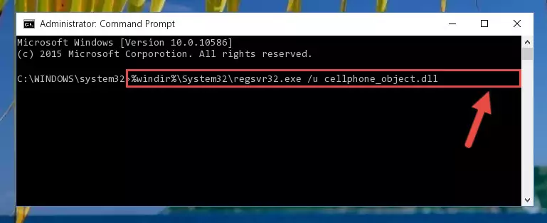 Creating a new registry for the Cellphone_object.dll file in the Windows Registry Editor