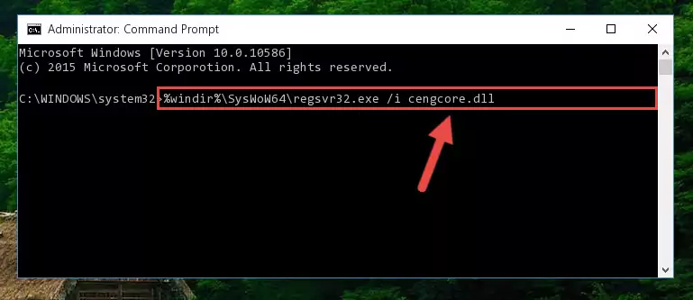 Deleting the Cengcore.dll file's problematic registry in the Windows Registry Editor