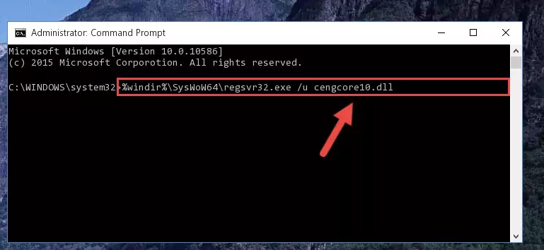 Reregistering the Cengcore10.dll library in the system (for 64 Bit)