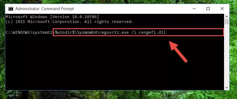Deleting the Cengefi.dll file's problematic registry in the Windows Registry Editor