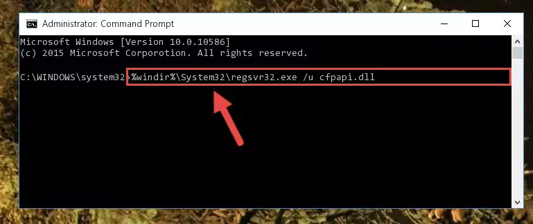Creating a new registry for the Cfpapi.dll file