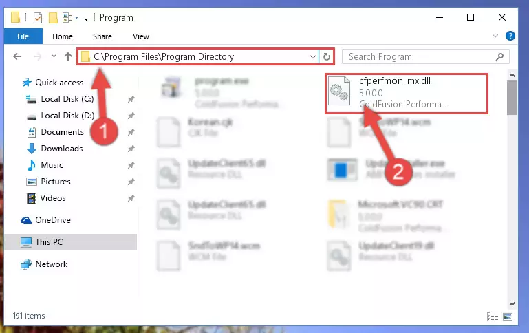 Uninstalling the broken registry of the Cfperfmon_mx.dll file from the Windows Registry Editor (for 64 Bit)